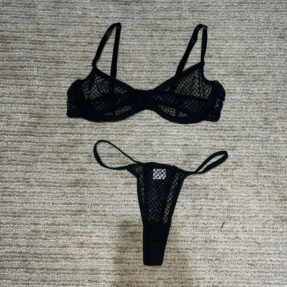Mesh Black Lingerie Set